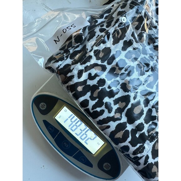 CACHE Jeans Women 12 Animal Leopard Cheetah Stretch Denim Slim Fit Ankle NWOT - Picture 9 of 9